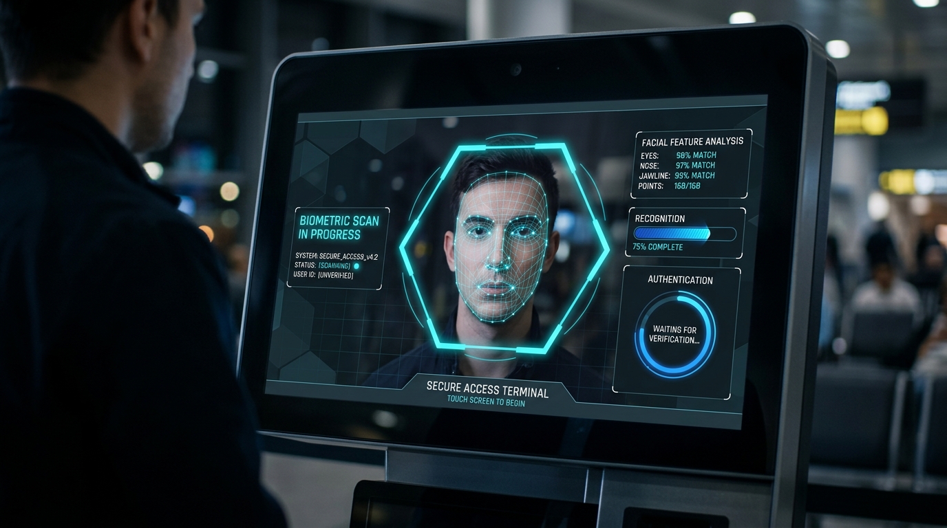 Auther.ai Biometric Scanner UI
