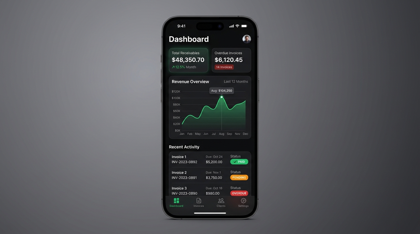 SaldoApps Mobile Dashboard UI